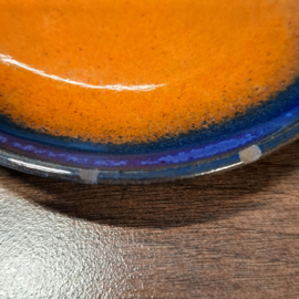 TVUUR Gebakstel Vintage of Retro Oranje / Blauw