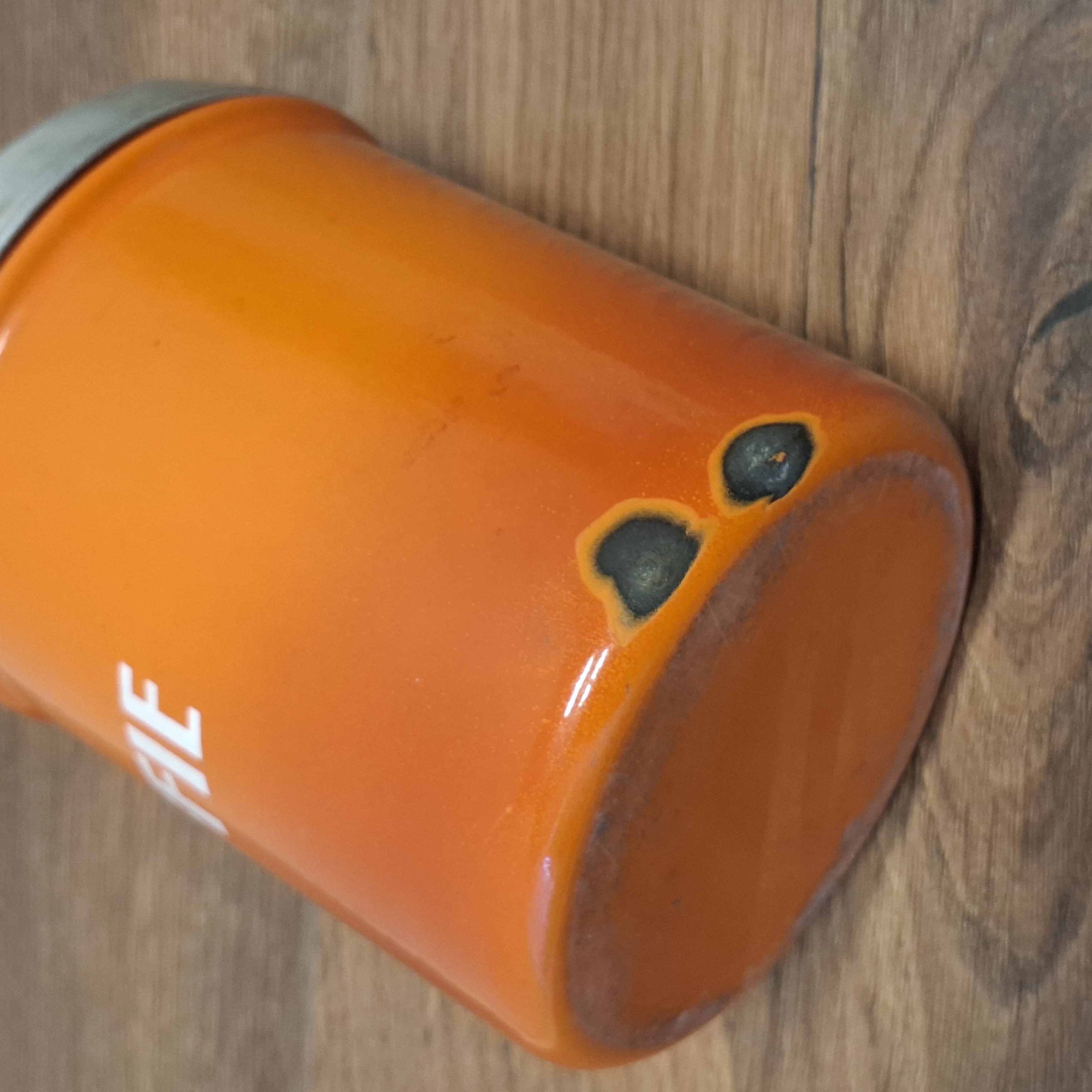 Brabantia Oranje Emaille Koffie Bus / Blik