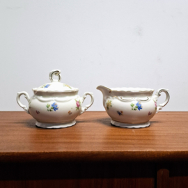 Vintage Roomset - Suikerpot en Melkkannetje