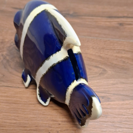 Vis Spaarpot Blauw / Wit