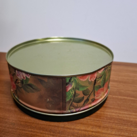 Vintage Rond Blik - Bloemen