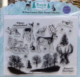 Forest Magic - 20 stuks - Kerst - Clear Stamp