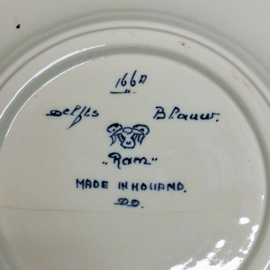 Serveerschaaltje met verzilverd hengsel - RAM - Delfts Blauw