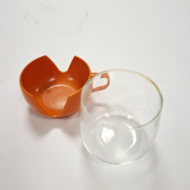 Theeglas - Retro - Oranje - Glas