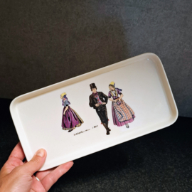 Cakeschaal / Serveerschaal - Villeroy & Boch Burgherdragt - Groen Logo - Walcheren 1860