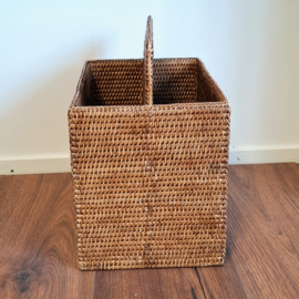 Rieten / Rattan / Rotan Lektuurmand - Tijdschriften Mand