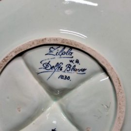 Delfts Blauw Schaaltje met 4 vakken - Zilpla W.B. - Hors-d'oeuvre