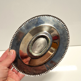 Verzilverd Ovaal Hengsel Schaaltje - Bonbons / Snoepjes