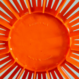 vintage tVintage Oranje Plastic / Kunststof Taartsnijder voor 16 punten – Buchsteiner – Made in Germany – Ø 32 cm