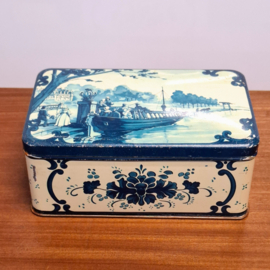 Delfts Blauw Blik - Koektrommel