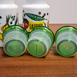 Vintage Kruidenpotjes van Melkglas