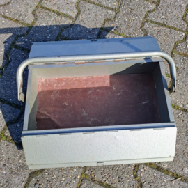 Vintage Industriële Gereeedschapskist Klein - Grijs