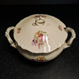 Vintage Dekschaal of Terrine - Elfenbein Ø 20 cm