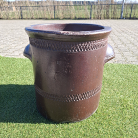 Grote Vintage Steengoed Gres Pot - Teeuwen 30 Liter - H 42 cm