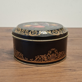 Theeblik - Zwart met Bloemen - England