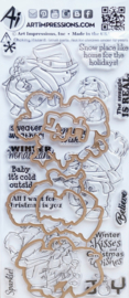 Bonnie Krebs - Art Impressions - Chubby Snowmen Set - Clear Stamp