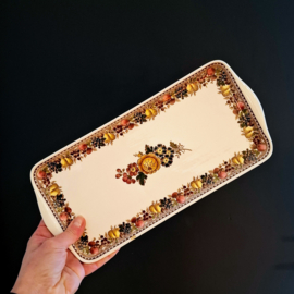 Villeroy & Boch Saar - Edith - rechthoekig porseleinen dienblad met een decoratief fruit- en bloemenpatroon