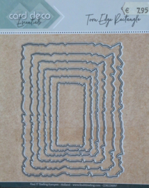 Cutting Die - Snijmal - Card Deco Essentials - Torn Edge Rectangle