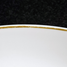 Mosa Schaal 30 cm x 21,5 cm x H 6 cm – Ei Vormig – Goud Randje