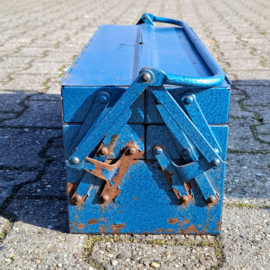 Vintage Industriële Gereeedschapskist Blauw - Foreign