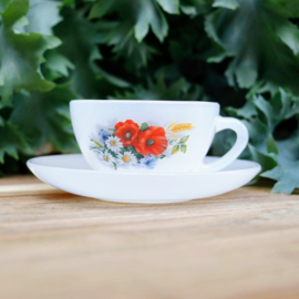 Arcopal Fleur de Champetre - Mokka / Espresso kop en schotel