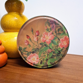 Vintage Rond Blik - Bloemen