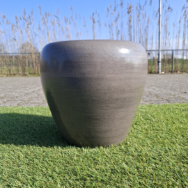 Grijze Aardewerk Bloempot - Binnen