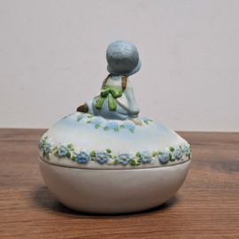 Vintage Opberg Ei - Holly Hobbie Pasen-thema - Snuisterijendoosje