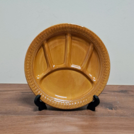 Vintage Fonduebord - Besio Piglio - Okergeel / Bruin
