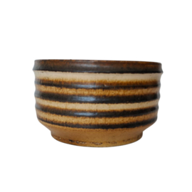 Bloempot Bruin / Beige - Vintage - Diameter 17 cm