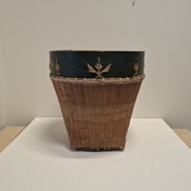 Vintage Rijstmand - Prullenbak - Mand - Plantenmand