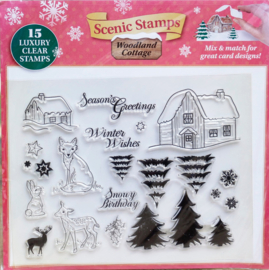 Woodland Cottage - Scenic Stamps - Kerst - Clear Stamp