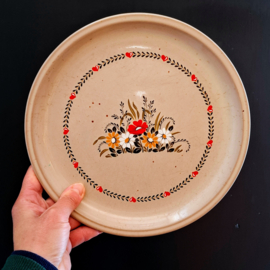 Vintage Winterling Bord Ø 25,5 cm - Dinerbord - Bloemen en Hartjes