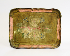 Brocante dienblad in barok stijl