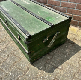 Vintage Groene Houten Kist