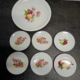 Gebak set Bavaria Schumann Arzberg Germany - Rozen Decor