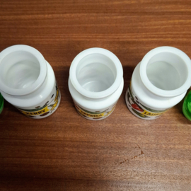 Vintage Kruidenpotjes van Melkglas