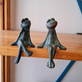 Set van 2 Metalen Sculpturen - Kikker