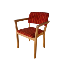 Vintage Skandi-form Stoel Rood/Oranje