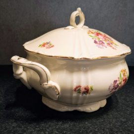 Vintage Dekschaal of Terrine - Elfenbein Ø 20 cm