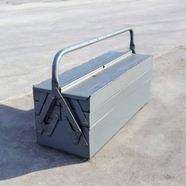 Vintage Industriële Gereeedschapskist Grijs