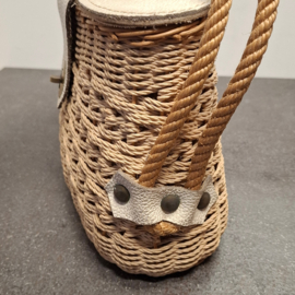 Vintage Rieten Tasje