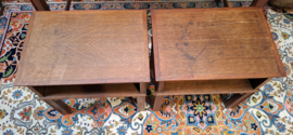 Pander Kaptafel met Spiegel en 2 Nachtkastjes Jaren 20 - Drieluikspiegel