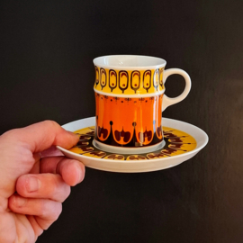 Vintage Kop en Schotel – Geometrisch Patroon - Schwarzenhammer