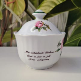 Vintage Porseleinen Suikerpot Marjolein Bastin voor Libelle – Forest Fruit – Egelantier