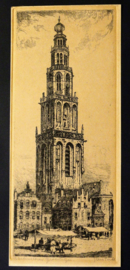 Jan Sirks (1885-1938) - Martinitoren Groningen - Ets