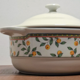 Art Design Koffietijd Dekschaal - Sinaasappelmotief