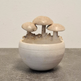 Klein Bloempotje met Paddestoelen - Mini - Herfst
