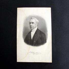 Dirk Jurriaan Sluyter (1840-1886) - Portret met handtekening van T.C.R. Huydecoper - Midden 19e eeuw