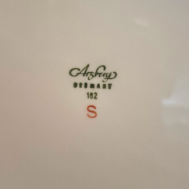 Vintage Bord Arzberg met grijze Bloemetjes Ø 21,5 cm